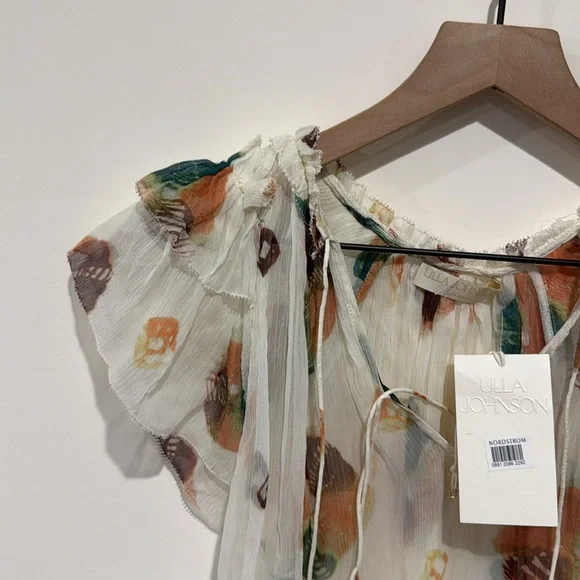 NEW • Ulla Johnson • Women’s Marilyn Blouse Printed
White / Brown 2 / Small - Picture 3 of 4